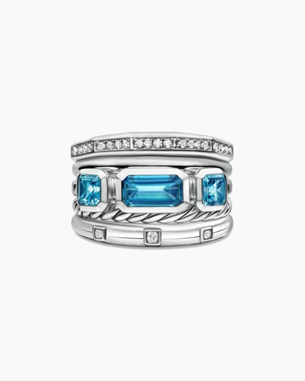 642ED0C9-B0EA-F747-15C7-A181D8635DC0.jpg Stax Five Row Ring Sterling Silver with Hampton Blue Topaz and Diamonds - 6