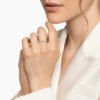Pav&eacute; Crossover Ring 18K Yellow Gold with Diamonds, 6mm - 6