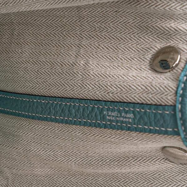 648DA543-E169-289A-34A2-3F7352D25844.jpg Bag Garden Party 30 Bag Ciel / Vache Country Leather Palladium New w/Box