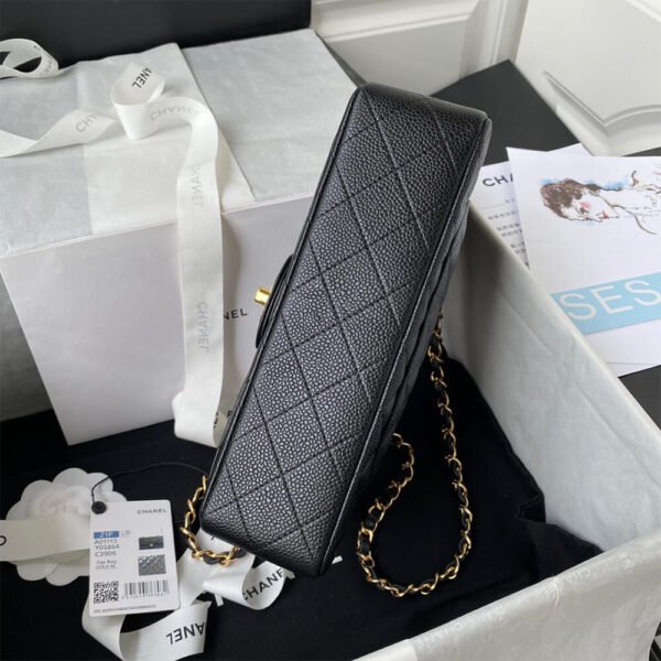 Chanel Small Classic Handbag Grained Calfskin & Gold-Tone Metal