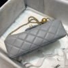 Chanel Flap Bag With CC Ball On Strap Grey For Women, Women&rsquo;s Handbags, Shoulder And Crossbody Bags 7.8in/20cm AS1787