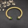Classic Cablespira&reg; Bracelet 18K Yellow Gold with Peridot And Half Diamonds, 7mm