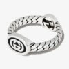 Sterling Silver Interlocking G Chain Ring