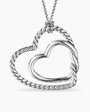 Continuance Heart Necklace Sterling Silver, 38mm