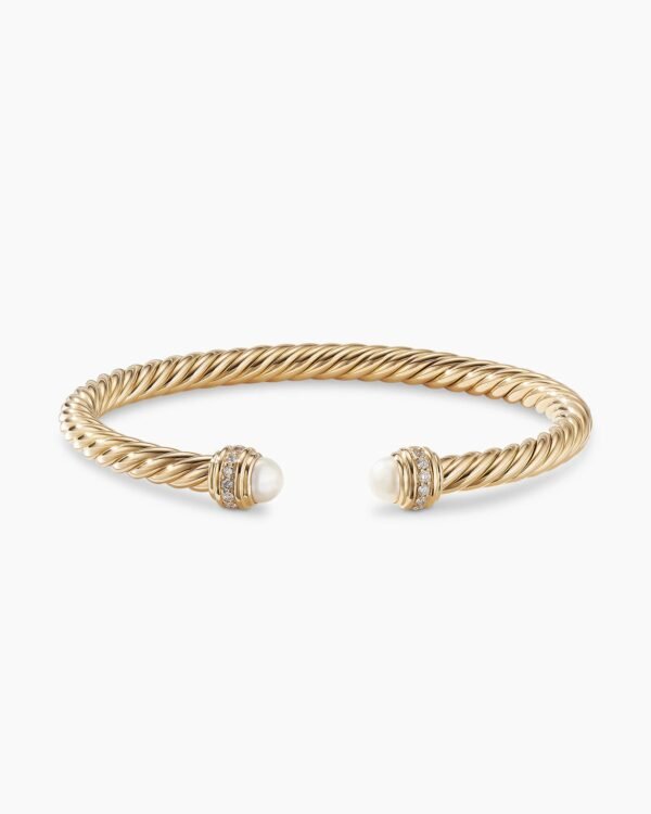 6642792B-6EC0-88DD-CEB8-98E0AA6E0A2D.jpg Classic Cablespira® Bracelet 18K Yellow Gold with Pearls and Diamonds, 5mm