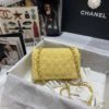 Chanel 20Cm Class-Flap Bag In Yellow Tweed 1116