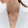 Color Blossom BB Sun Pendant, Pink gold, Malachite and diamond