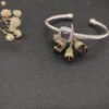 David Yurman  Sterling Silver Diamond Garnet 4mm Noblesse Cable Bracelet