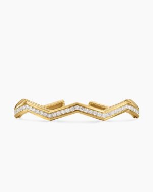 67153D78-FC43-6035-A19E-DF829411439B.jpg Zig Zag Stax??Cuff Bracelet 18K Yellow Gold with Diamonds, 5mm