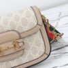 Gucci Horsebit 1955 Canvas Mini Shoulder Bag White Beige