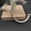 David Yurman Cable Twist Bangle in 14K Yellow Gold/Sterling Silver