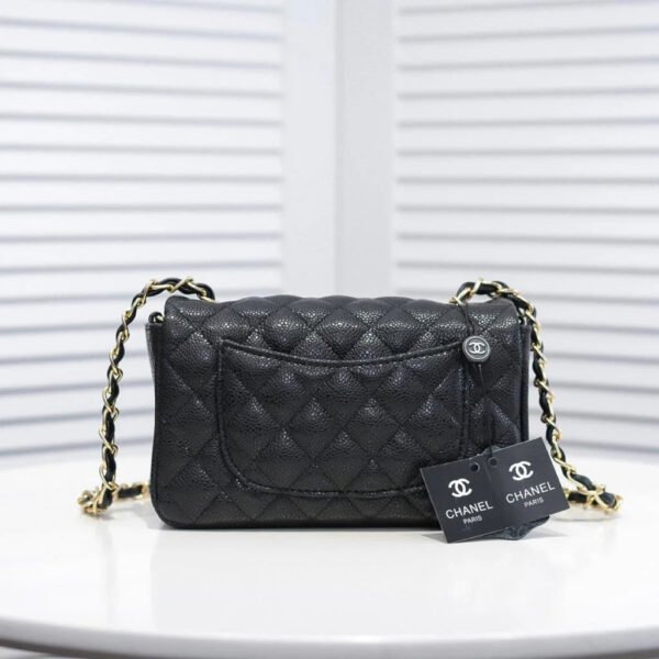 Chanel Mini Flap Bag Black For Women 7.8in/20cm A69900