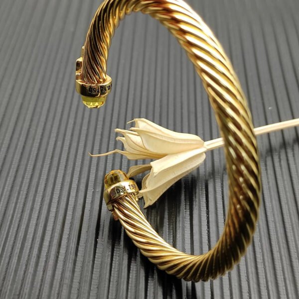 698A45DA-1371-523A-83EC-1619EF9324B6.jpg 7mm Cable Bracelet with Citrine & Diamond Accents