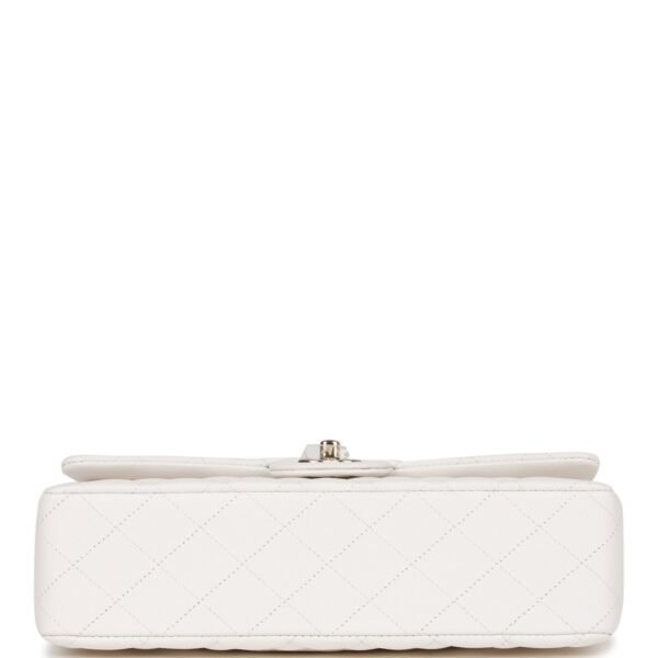 69E4AA3B-94F5-8563-E5D0-A5CFEFA09BDE.jpg Medium Classic Double Flap Bag White Caviar Light Gold Hardware
