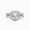 Petite Albion&reg; Ring Sterling Silver with Prasiolite and Diamonds - 6