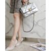 Chanel 19 Flap Bag As1160 Silver