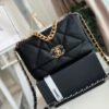 Chanel 19 HandBag Black For Women 10.1in/26cm AS1160