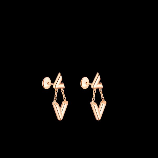 Volt Upside Down Earrings, Pink Gold