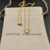 Chatelaine&reg; Heart Pendant Necklace 18K Yellow Gold with Morganite, 8mm
