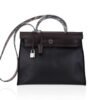 Herbag Zip 31 Bag Retourne Black Berline & Rouge Sellier Leather with Palladium Hardware