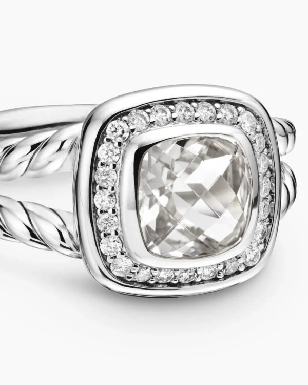 6BCD76B0-613E-DC83-E91B-4D569979DBA5.jpg Petite Albion® Ring Sterling Silver with White Topaz and Diamonds - 6