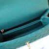 Chanel Medium Flap Bag With Top Handle Teal For Women, Womens Handbags, Shoulder And Crossbody Bags 9in/23cm A92990