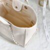 Chanel Small Shopping Bag Silver Hardware Cream For Women, Women&rsquo;s Handbags, Shoulder Bags 15.2in/39cm AS3257