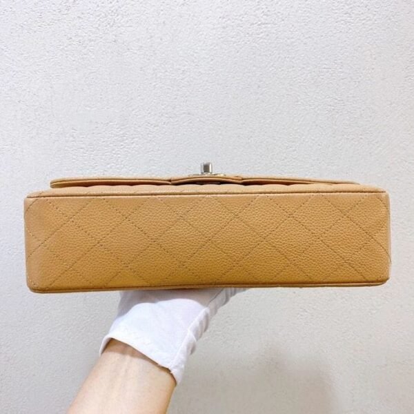6D7425CF-B7D9-53A9-4B02-89EB5B82D00D.jpg CHANEL Dark Beige Caviar Medium Classic Double Flap Bag