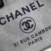 Chanel Deauville Tote 38cm White Gray For Women A66941