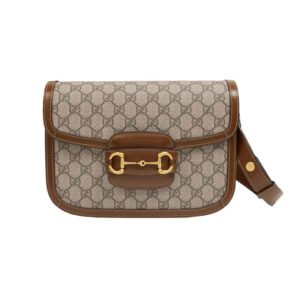 Gucci Horsebit 1955 Canvas Small Shoulder Bag