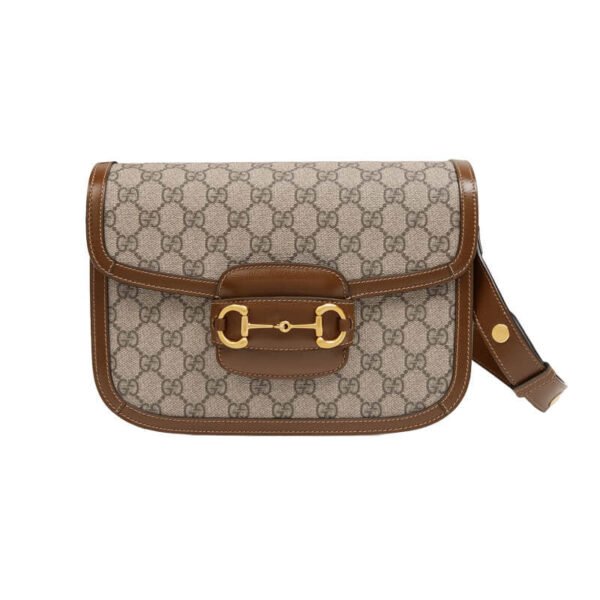 Gucci Horsebit 1955 Canvas Small Shoulder Bag