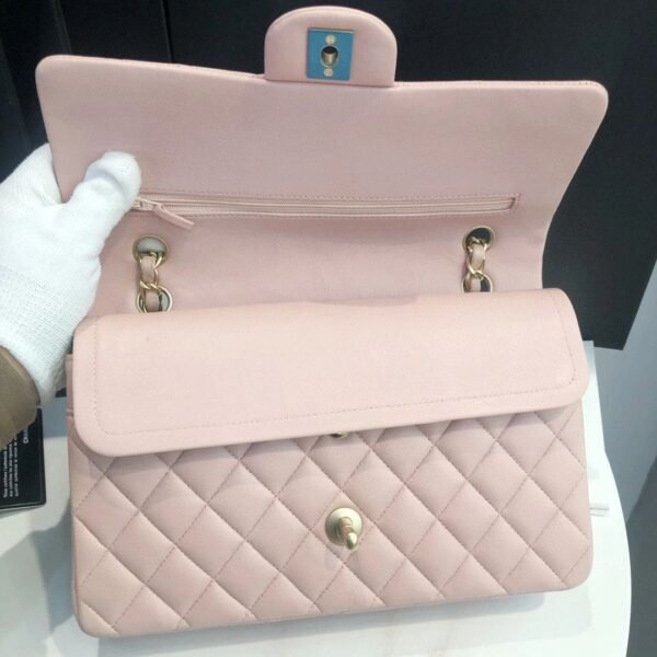 6DBE6C9F-07B6-0B8C-F063-29928B87D8DC.jpg Chanel Medium Classic Double Flap Light Pink Caviar Light Gold Hardware