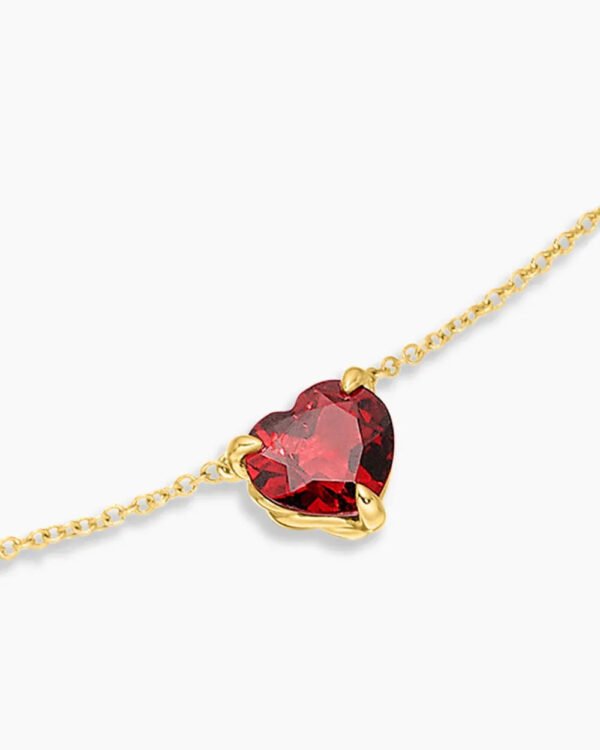 6DD5DC4E-3D5C-8D16-D5E8-398C63A171B4.jpg Chatelaine® Heart Pendant Necklace 18K Yellow Gold with Garnet, 8mm