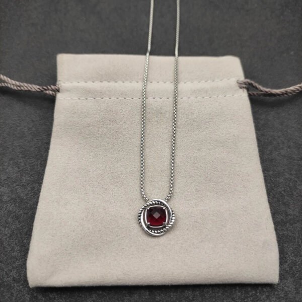 6E130F8F-CA92-D594-5F7C-9FADE8CEA6D2.jpg Petite Chatelaine® Necklace Sterling Silver with Rhodolite, 10mm