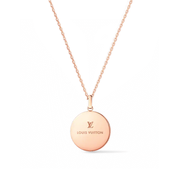 Color Blossom XL Medallion Pink Gold, White Mother-Of-Pearl and Diamond