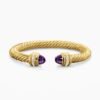 Classic Cablespira&reg; Bracelet 18K Yellow Gold with Amethyst and Diamonds, 7mm