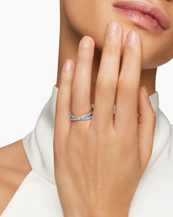 6EB5F1BE-5A9E-690E-7AA9-2F5DC04DDF6B.jpg DY Crossover® Band Ring Platinum with Diamonds - 6