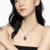 Marbella Pendant 18K Yellow Gold with Amethyst, 22mm