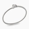Infinity Bracelet Sterling Silver with Diamonds, 3mm - 17cm