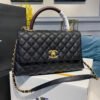Chanel Large Flap Bag With Top Handle Black For Women, Womens Handbags, Shoulder And Crossbody Bags 11in/28cm A92991