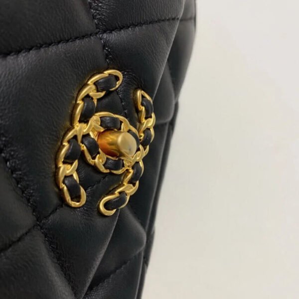 Chanel Lambskin Quilted Chanel 19 Waist Bag As1163 Black