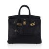 Birkin 25 Bag Black Matte Alligator with Gold Hardware