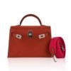 Mini Kelly 20 Bag Sellier Cuivre Chevre Leather with Palladium Hardware