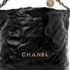 Glazed Calfskin Quilted Small Chanel 22 Black