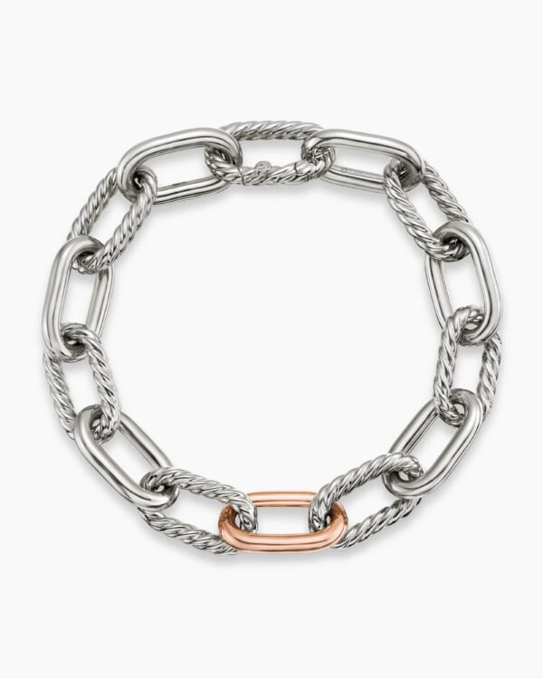 714FA3C6-11D5-E9B2-65E5-F082F368D8F4.jpg DY Madison® Chain Bracelet Sterling Silver with 18K Rose Gold