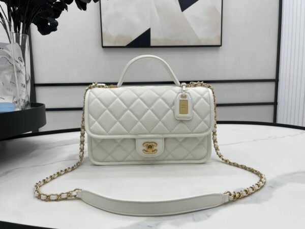Chanel AS3653 22K Bag White For Women, Women&rsquo;s Bags 9.8in/25cm