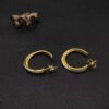 Pav&eacute; Crossover Hoop Earrings 18K Yellow Gold with Diamonds