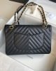 71A61381-CFF6-1B7B-7148-5CE744CD657E.jpg Chanel Classic Chevron Tweed Medium Flap Glod