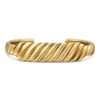 Sculpted Cable Contour Bracelet Sterling Gold, 12.9mm
