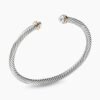 Classic Cable Bracelet Sterling Silver with 18K Yellow Gold, 4mm